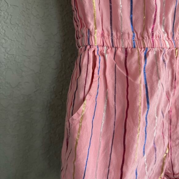 Oshkosh 3t Girls Summer Romper Outfit Pink Striped - Picture 2 of 8